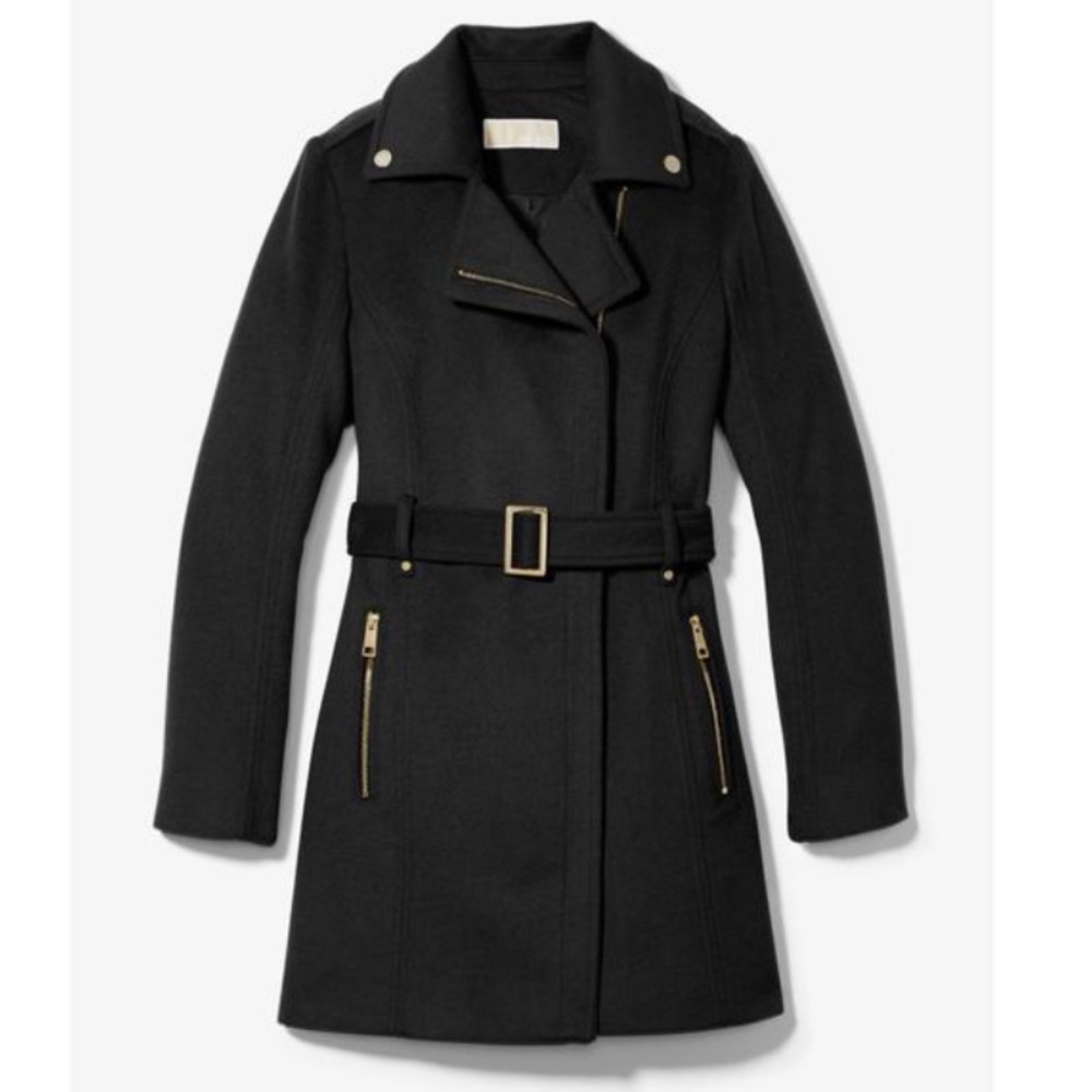Micheal Kors Wool Blend Belted Coat - lightly worn